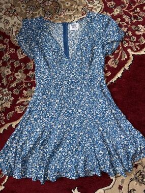 Princess Polly Blue Floral Mini Dress